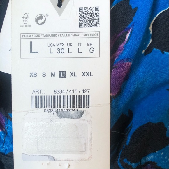 NWOT floral print ruched Zara mini dress. - Picture 8 of 9